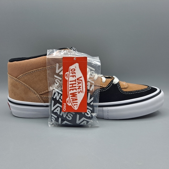 New Vans Half Cab Pro Camel Beige and Black Skateboarding Shoes Men's 7.5 - Picture 2 of 9